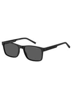 TOMMY HILFIGER Men's Polarized Rectangular Shape  Sunglasses TH 2089/S GREY 41 - Lens Size: 40.5 Mm - Mtt Black  - Image 1