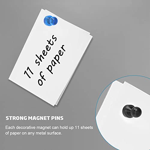 MHDMAG Magnetic Push Pins Powerful Push Pin Magnets for Fridge Whiteboards Calendars Maps in School & Office Pack of 32,Green - Image 3