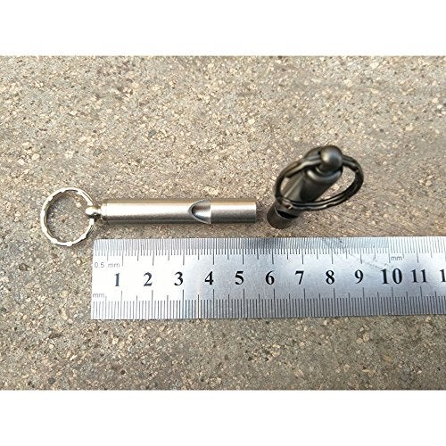 EKLOEN 2 PCS Emergency Hiking Camping Survival Stainless Steel Loud Whistle with Keyring - Image 5