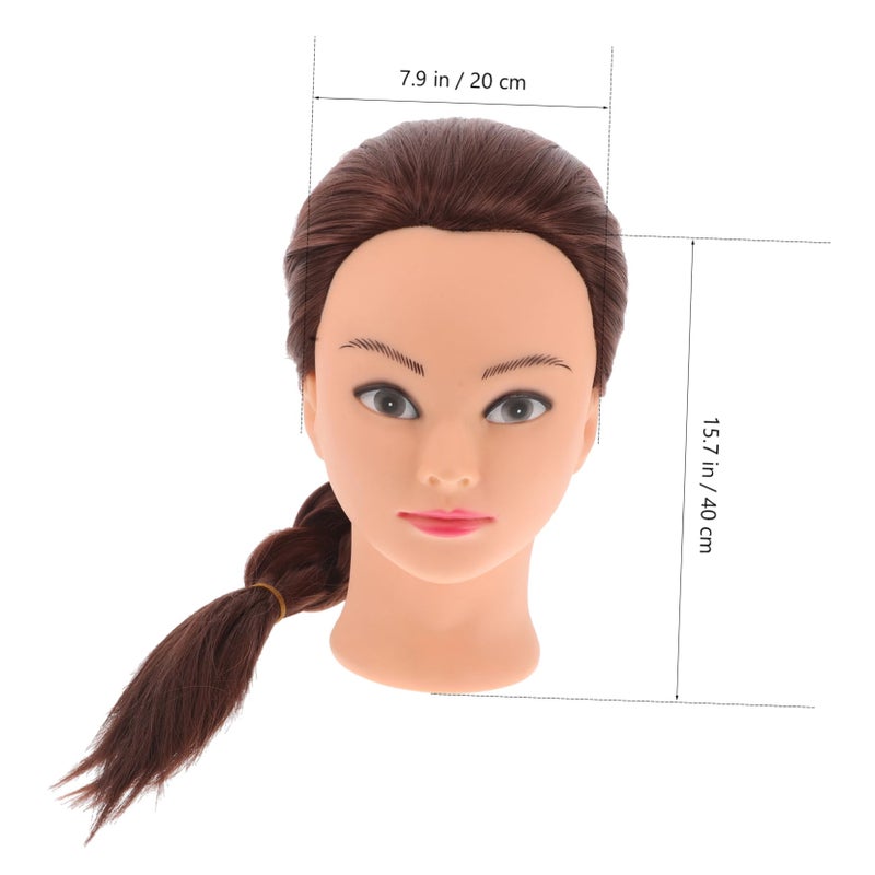 Heat Resistant Hairdressing Training Head Mannequin For Salon Makeup Practice - Image 3