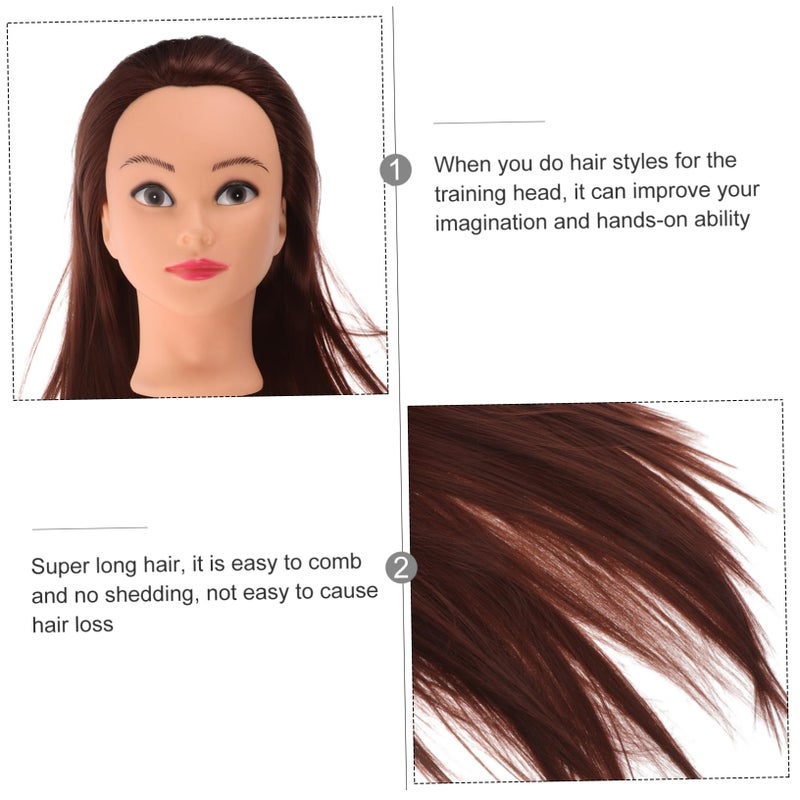 Heat Resistant Hairdressing Training Head Mannequin For Salon Makeup Practice - Image 4