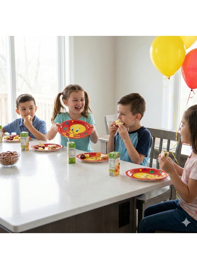 Ciao Tweety Paper Plates 20cm Pack of 10 – Bright Red Looney Tunes Party Plates for Kids Birthdays, Baby Showers, Picnics & Celebrations – Disposable Cartoon Tableware for Fun Parties - Image 3