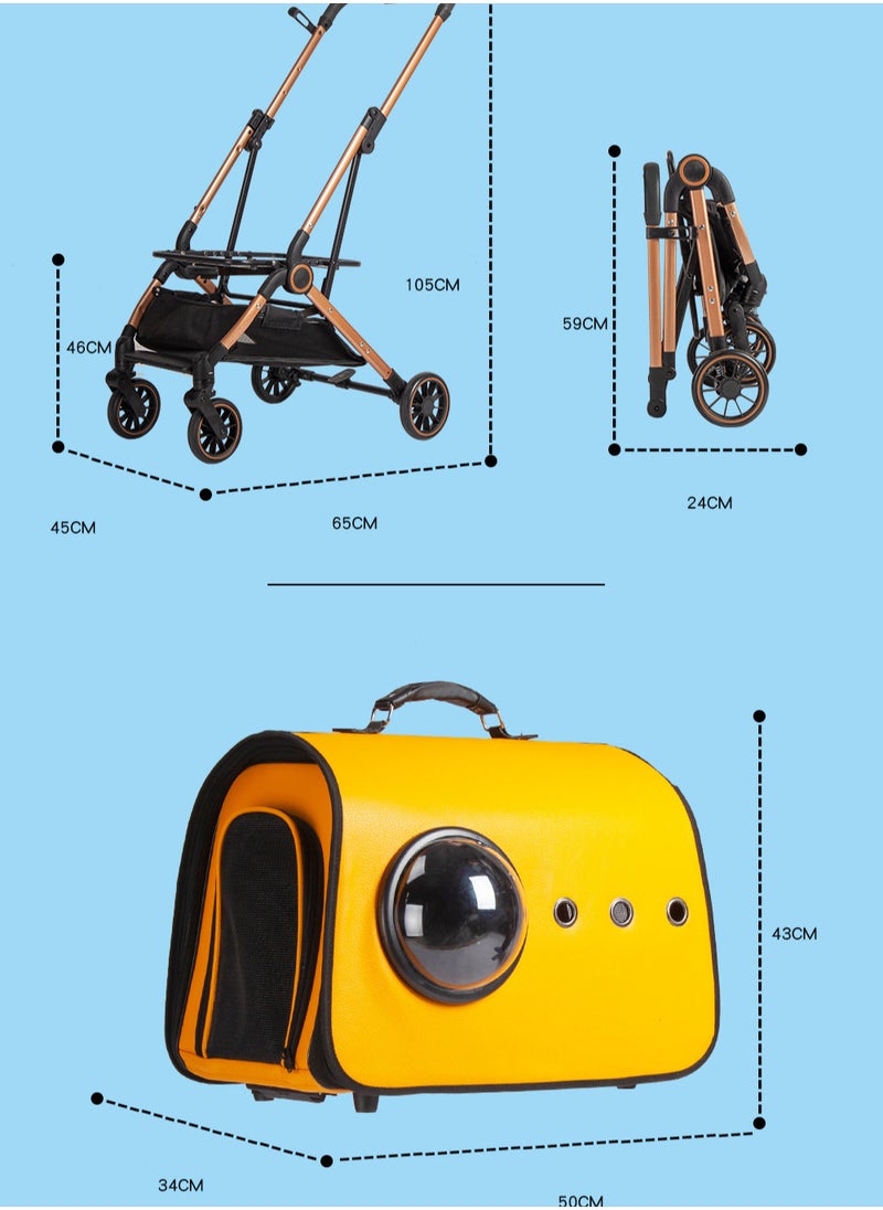 Lightweight foldable pet stroller, suitable for dogs and cats when going out - pzsku/Z5805F934BDFFAAD10245Z/45/_/1715421593/e1ed3d02-6f4b-4878-9394-42ce823b1a9b