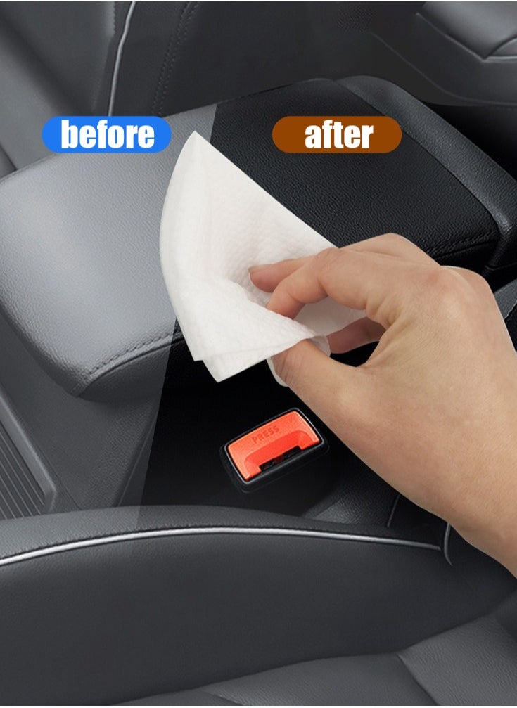 one pack of Microfiber Car Cleaning Cloth,Automotive Interior Cleaning Wipes,Vehicle Wet Wipes,Automobile Leather Quick Decontamination Nursing Supplies 80pcs/pack