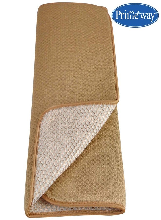 Primeway® Microfibre 60x45cm Ribbed 2 Tone Mesh Reversible Extremely Water Absorbent Dish Drying Mat | 7mm Thickness | Brown (H-054_Be) - Image 4