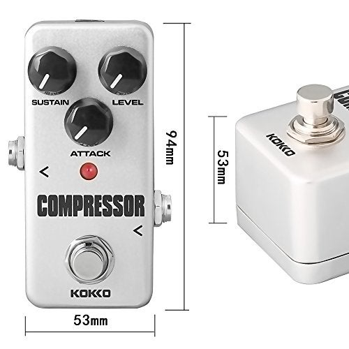 KOKKO Compressor Guitar Pedal, Mini Effect Processor Fully Analog Circuit Universal for Guitar and Bass, Exclude Power Adapter - KOKKO (FCP2) - Image 4