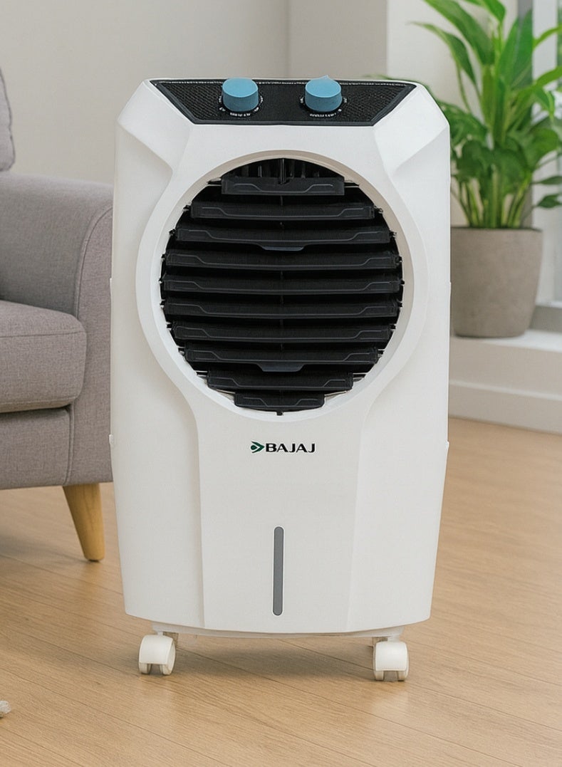 Bajaj Shield Series Glanza 30 Litres Personal Air Cooler – Compact & Stylish Cooler with Honeycomb Pads, Turbo Air Throw, Ice Chamber, Inverter Compatible, Energy Efficient Cooling for Bedrooms & Offices 480165 white - Image 4