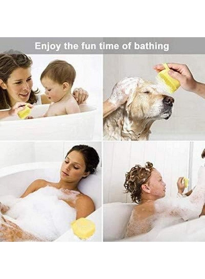 Selunay Silicone Soft Bath Body Brush with Built-in Shampoo Dispenser Gentle Scrubber & Exfoliator for Shower Use Deep Cleaning Massage Brush for Men, Women, and Children - Image 4
