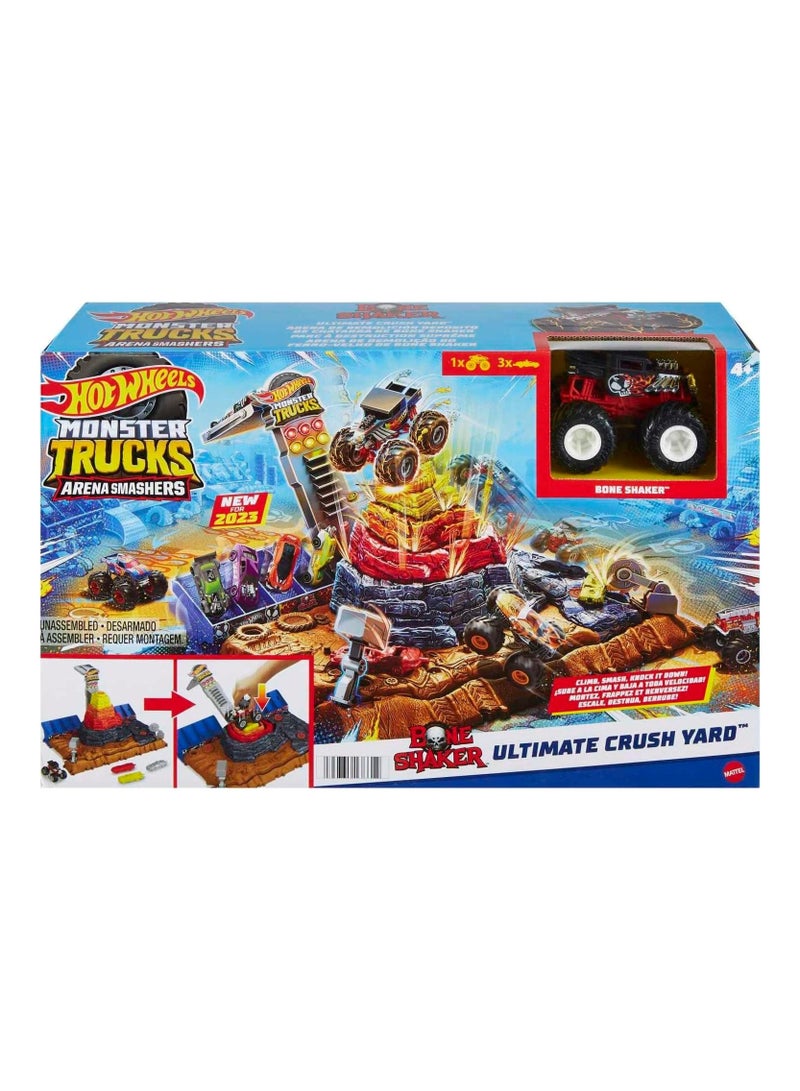 Mattel Games ساحة سحق شاحنات الوحوش في ساحة Bone Shaker's Arena Crush Yard - Image 2
