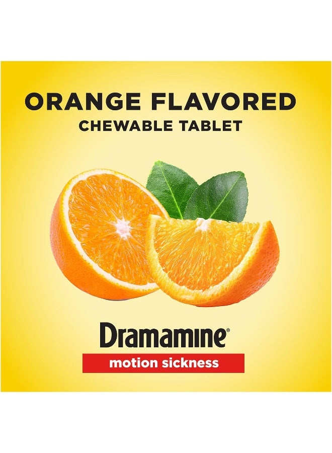 Med Tech Products Dramamine Motion Sickness Relief Chewable Tablets, 50 mg, Orange Flavored 8 Tabs (Pack of 1)