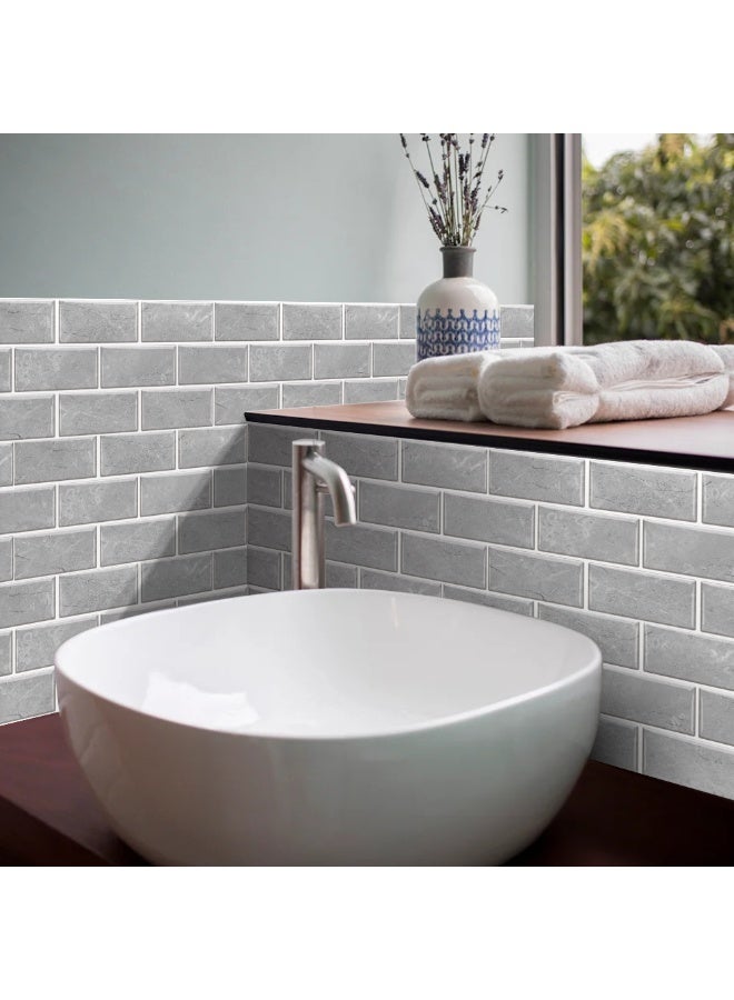 موثوقية التنبؤ ألواح حائط ثلاثية الأبعاد ورق حائط لاصق ولصق 12 قطعة بلاط حائط 30 × 15 سم بلاط حائط ذاتي اللصق مقاوم للماء ملصق حائط من الطوب ورق حائط زخرفي ملصقات بلاط للمطبخ ديكور حمام حمام - Image 2