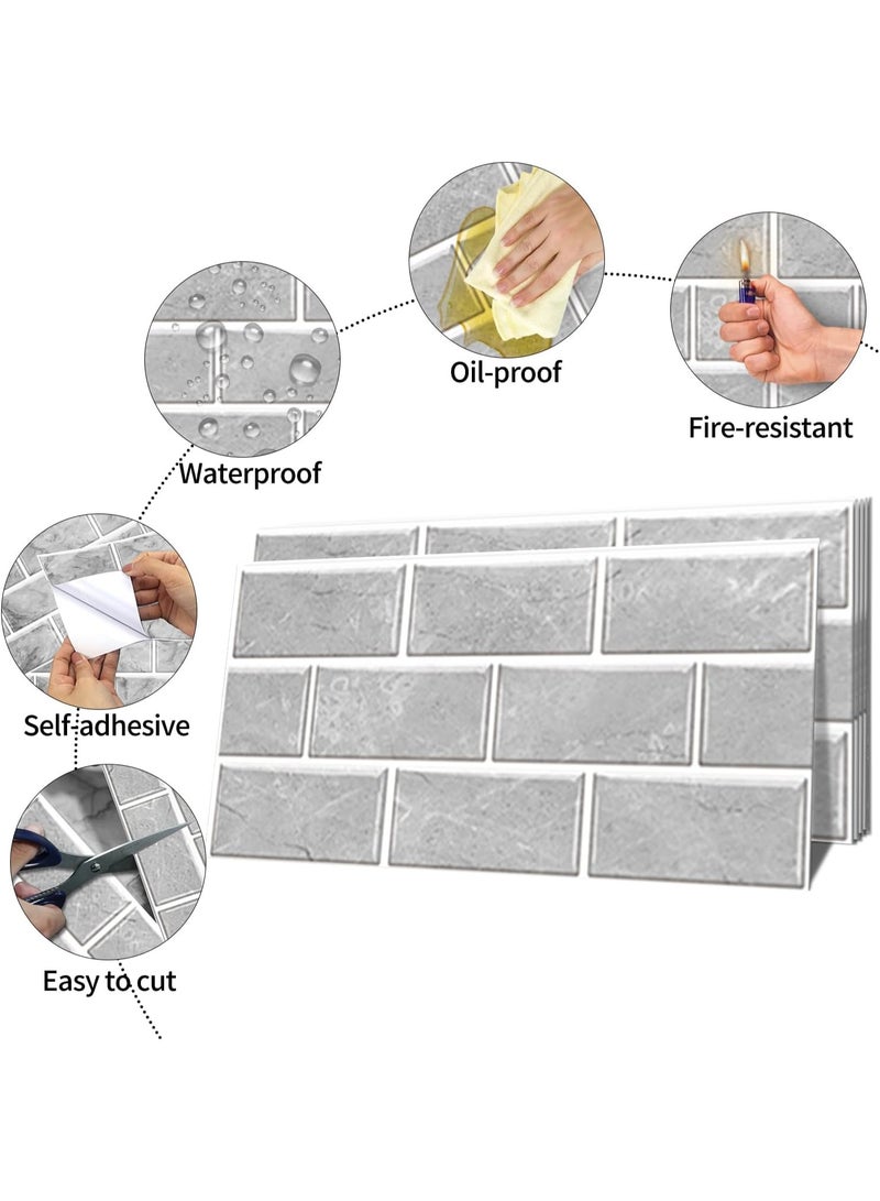 موثوقية التنبؤ ألواح حائط ثلاثية الأبعاد ورق حائط لاصق ولصق 12 قطعة بلاط حائط 30 × 15 سم بلاط حائط ذاتي اللصق مقاوم للماء ملصق حائط من الطوب ورق حائط زخرفي ملصقات بلاط للمطبخ ديكور حمام حمام - Image 5