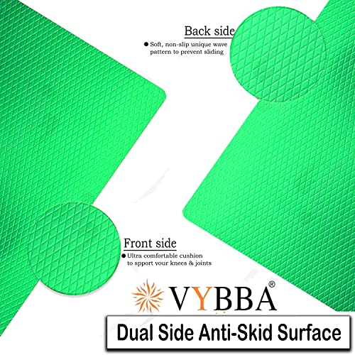 VYBBA 6 MM 100% EVA Yoga Mat with Bag Cover for Gym Workout and Yoga Exercise Odour free Anti-Slip Yoga Mat for Men & Women Fitness Sea Green - Image 3