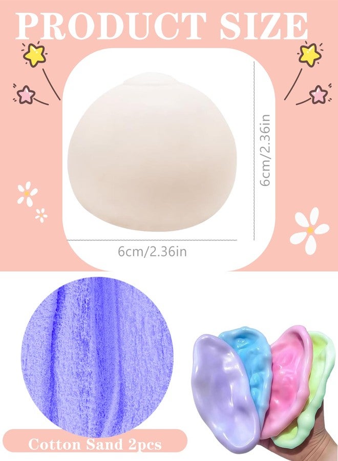 Gezan Shapeable Squishy Toys Stress Balls Stress Relief Sand Glutinous Balls Fidget Toys for Adults Anxiety Relief (Pink,Green) - Image 2