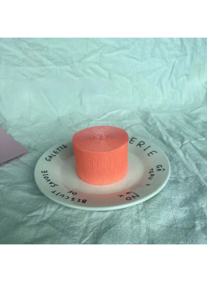 Lieyang Color Crepe Paper Roll 4.5*25 Holiday Party Wedding Party Supplies Long Pleated Paper Venue Layout - Image 1