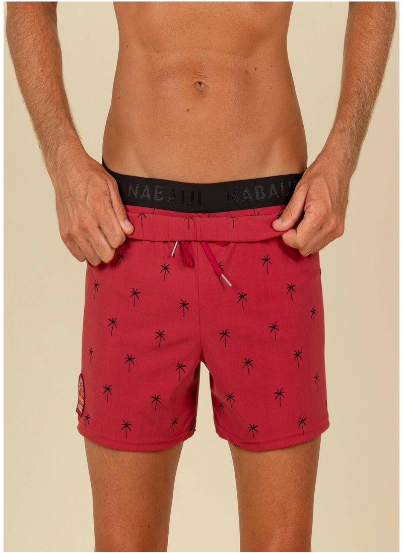 NABAIJI NABAIJI by DECATHLON, Men’s swimming shorts - Swimshort 100 Short - Cali Red Black  - Image 3