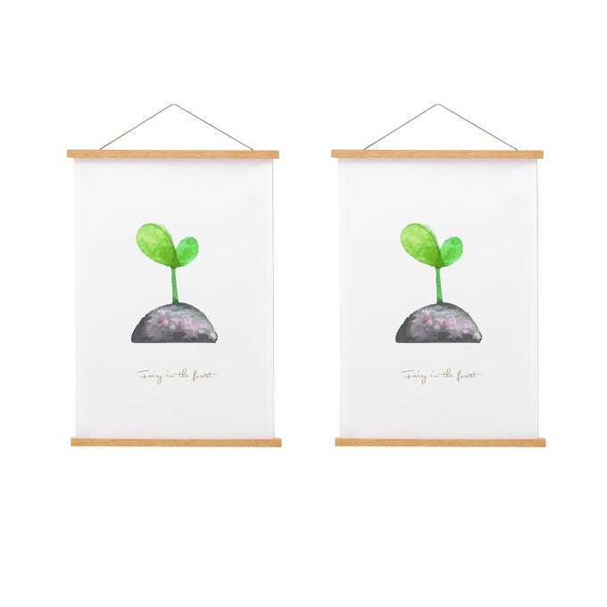 2 PACK MAGNETIC POSTER HANGER FRAME 22X14 22X28 22X34 TEAK WOOD MAGNET POSTER FRAME FOR HANGING POSTERS PRINTS PHOTOS PICTURES MAPS SCROLLS AND CANVAS ARTWORK