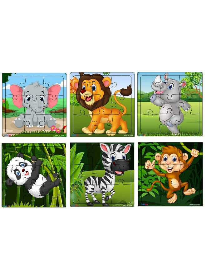 Fiddlys Fiddly'S Wooden Jigsaw Puzzle For Children (Paperless Puzzle) - 9 Pieces (Pack Of 6) - Image 1