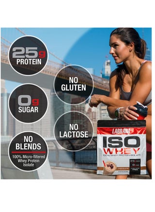 ISO Whey Isolate Protein Chocolate 5 lb 2268g - view 3