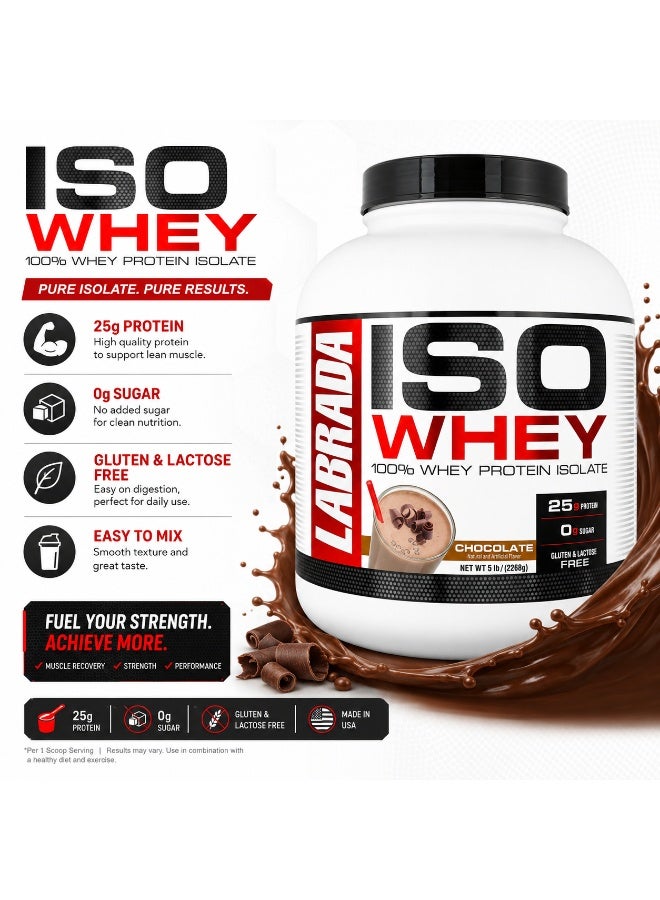 LABRADA ISO Whey Isolate Protein Chocolate 5 lb 2268g - Image 5