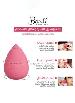 Banti Beauty Blender Sponge Set, 7 Pieces in Various Sizes for Applying Loose Powder, Cosmetics, Foundation, and Both Dry and Wet Makeup, in Assorted Colors.  - Image 4