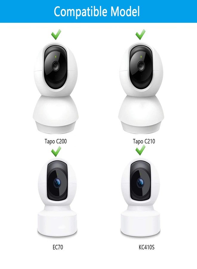 حامل جداري من OYOCAM متوافق مع كاميرات TP-Link Tapo C210/ C200 و Kasa Indoor Pan EC70/ EC71/ KC410S، حامل بزاوية قابلة للتعديل ودوران 180 درجة، سهل التركيب، عبوة من قطعتين - Image 2