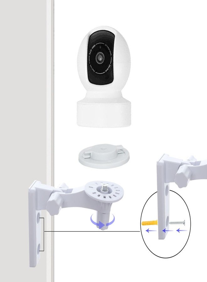 حامل جداري من OYOCAM متوافق مع كاميرات TP-Link Tapo C210/ C200 و Kasa Indoor Pan EC70/ EC71/ KC410S، حامل بزاوية قابلة للتعديل ودوران 180 درجة، سهل التركيب، عبوة من قطعتين - Image 4
