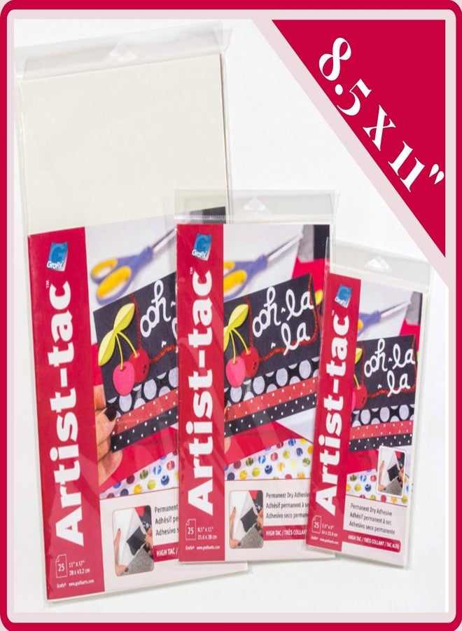 Grafix Artist-Tac Dry Transfer Adhesive Dots - 8.5"x11" Sheet of Permanent Micro Adhesive Dots are A Quick, Mess-Free Mounting Option for Arts,Papercrafts,School Projects,Stationary,Pack of 25 Sheets - Image 2