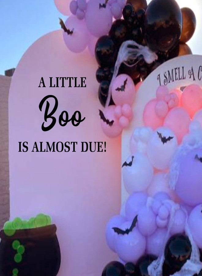MUWEOL ملصق MUWEOL A Little Boo is Almost Due - ملصق قوس بالونات لحفل استقبال مولود مخيف في الهالوين، ديكور حفل صيف سعيد، لافتة إعلان الحمل - Image 5
