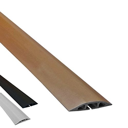 Electriduct D-2 Low Profile Rubber Duct Cord Cover Floor Cable Protector - 5 Feet - Brown (Raw Rubber Material) - Image 1