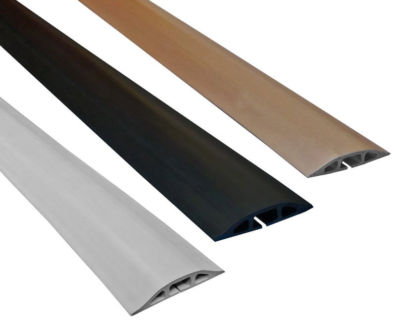 Electriduct D-2 Low Profile Rubber Duct Cord Cover Floor Cable Protector - 5 Feet - Brown (Raw Rubber Material) - Image 4