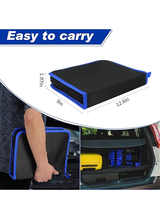 KASTWAVE Car Audio Removal Kit, Auto Clamp Fastener Terminal Removal Kit Plastic Pry Tool Kit For Car Panels/Dashboards/Doors/Audio/Radio/Stereo, 19 Pieces Comes With Storage Bag (Blue) - Image 5