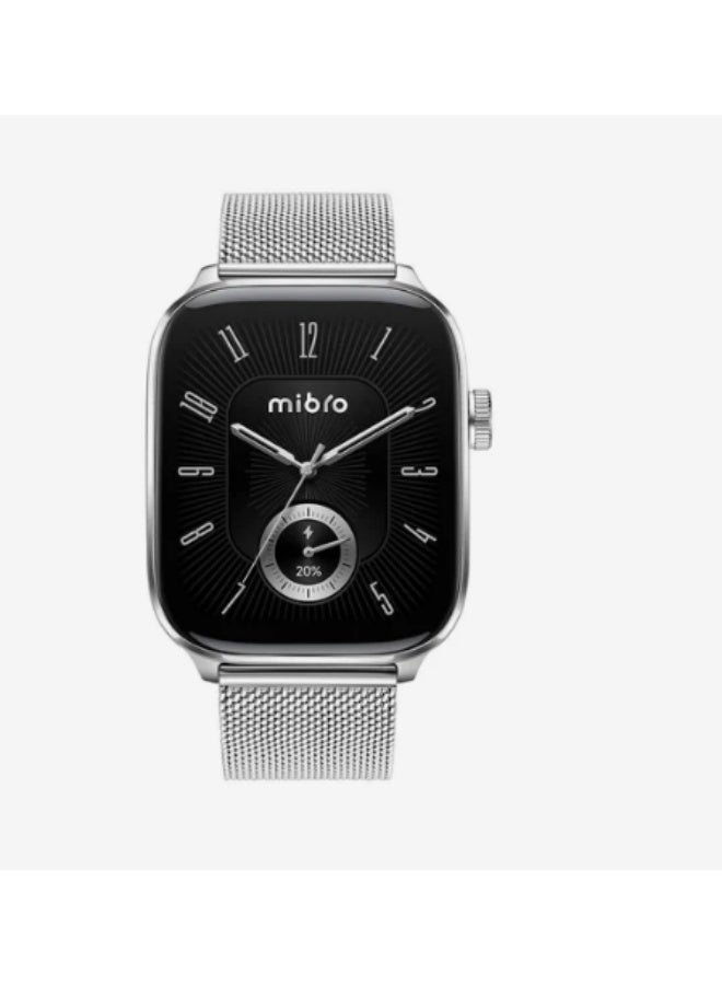 Mibro Fit Smartwatch Bluetooth Fitness Tracker Waterproof Health Monitor - Silver - Image 1