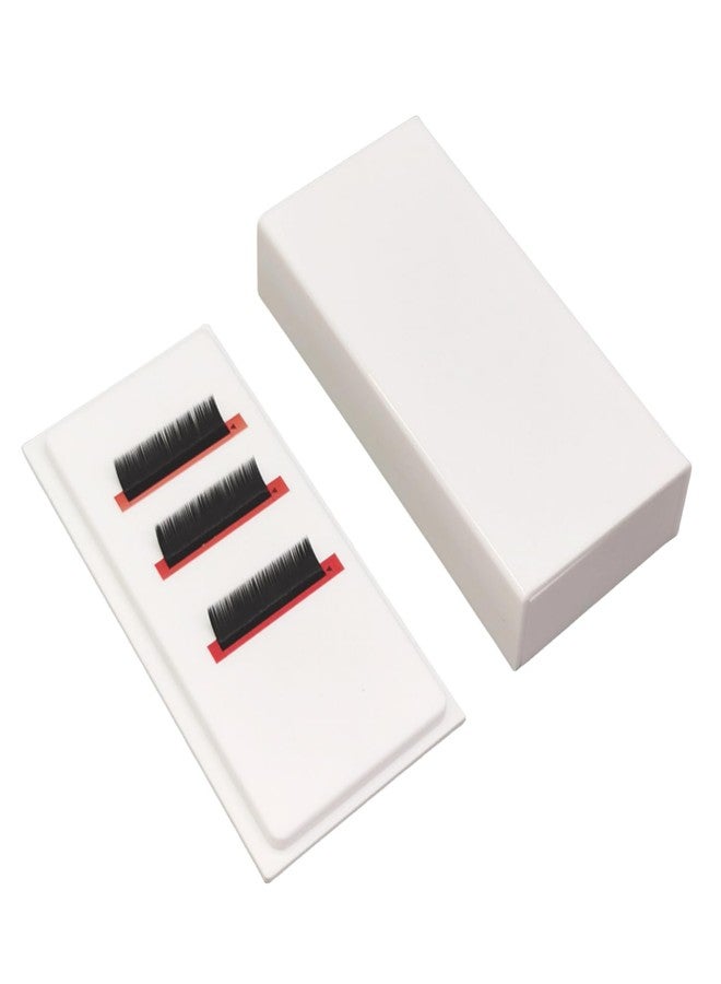 LIXIMMAZN Eyelash Grafting Pallet with Cover, Dust-proof Acrylic Lash Tile holder, Eyelash Extensions Storage Gasket Pads for Beauty Artist Salon Beginners (Pure White) - Image 1