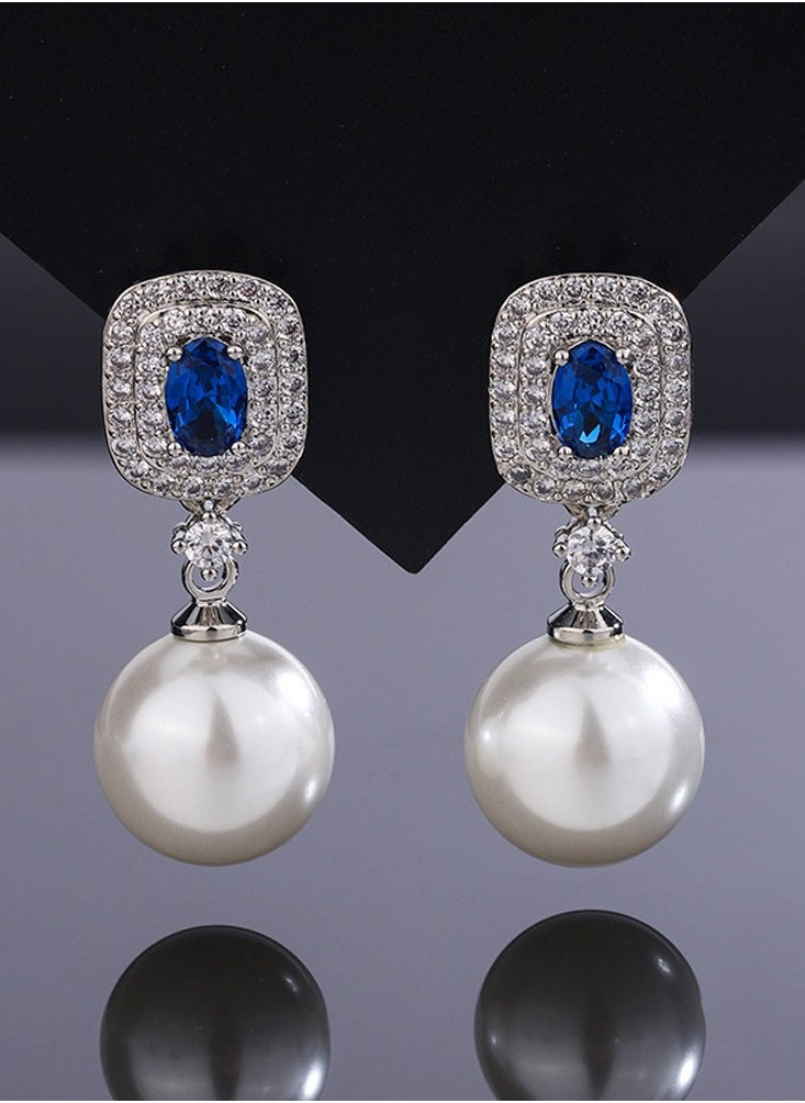 Al Aoyama Copper gold-plated inlaid simulation color treasure pearl simple pearl set  - Image 2