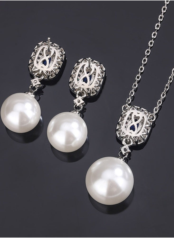 Al Aoyama Copper gold-plated inlaid simulation color treasure pearl simple pearl set  - Image 4