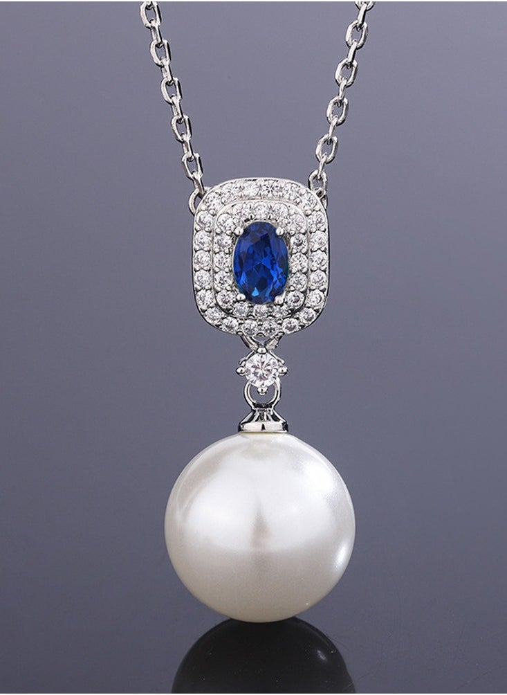 Al Aoyama Copper gold-plated inlaid simulation color treasure pearl simple pearl set  - Image 3