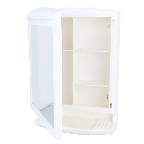 GRAZIA ABS Bathroom Cabinet with Mirror Pride, Bathroom Shelves | Storage Organiser | Single Door | Storage for Medicine, Makeup, Toiletries Ivory, 546.1 x 342.6 x 127 mm - Image 5