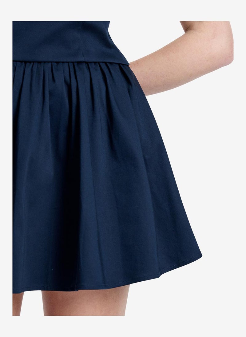 French Connection Women's Marine Cotton Sateen Mini Skirt - Image 5