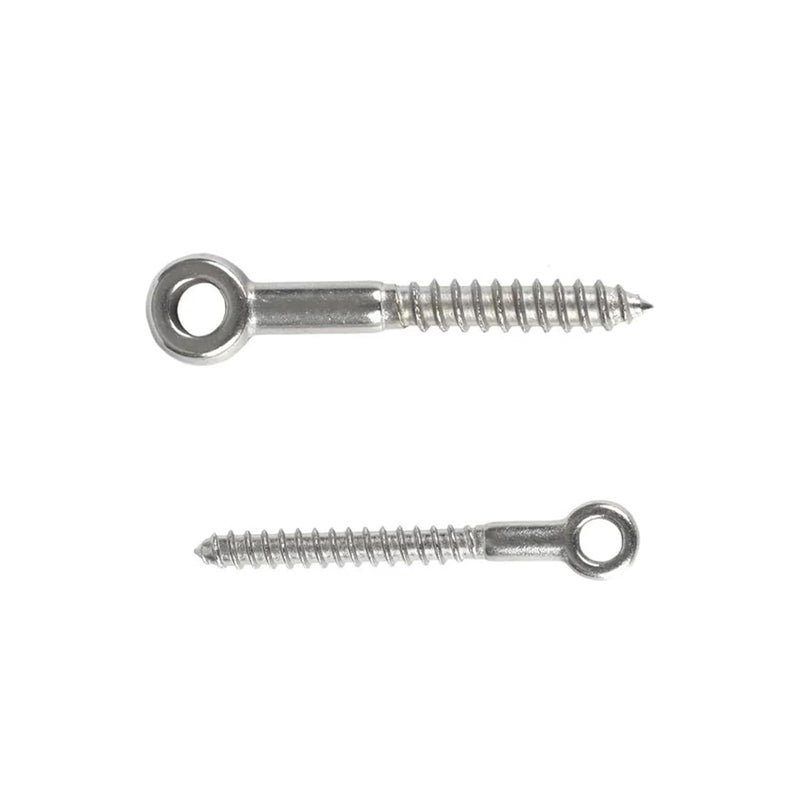 M8X80 316 Stainless Steel Eye Screws Wood Terminal Ring Eyelet Hooks 18pcs - Image 5
