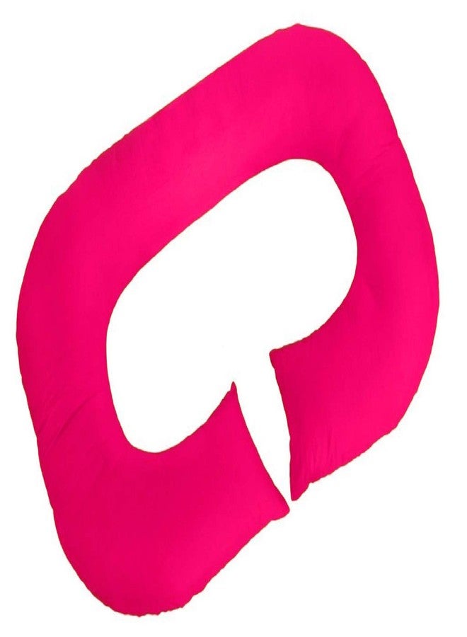 AVI Premium Multipurpose C Shaped Pregnancy Pillow/Body Pillow/Maternity Pillow with 100% Cotton Zippered Cover for Pregnant Women- Pink - Image 3