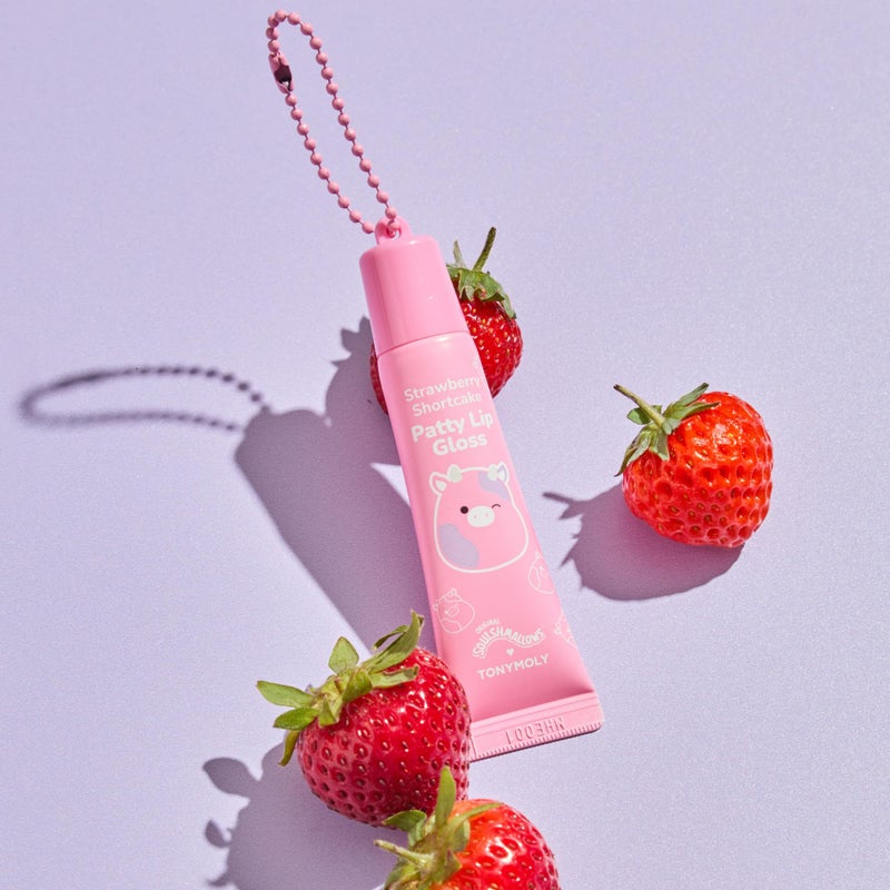 TONYMOLY x Squishmallows Patty the Cow 2-Piece Skincare & Beauty Gift Set â€“ Strawberry Hand Cream & Strawberry Shortcake Lip Gloss â€“ Cute Korean Skincare Gift - Image 5