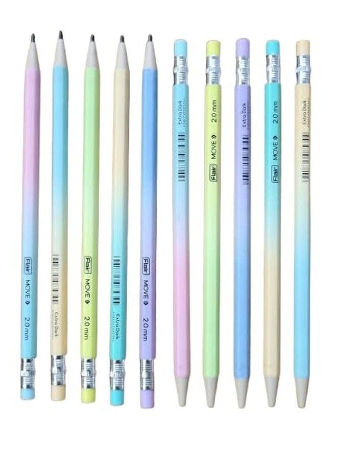 FLAIR MOVE HX 2.0mm Mechanical Pencil| Strong Extra Dark 2B Lead, Multicolor Body| Refillable, Easy To Sharpen, Wood Free| Includes 20 Pencils, 2 Pro-Sharp Sharpeners & 2 Erasers| Characters May Vary - Image 3