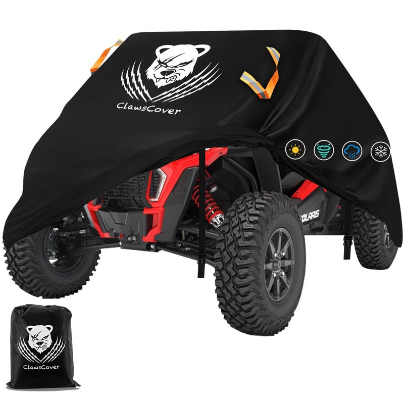 UTV Cover 2 Seater Waterproof OutdoorSide by Side ATV CoversDurable AntiUV All Weather Protection Compatible with Polaris Ranger General Canam Defender Pioneer SXS Kawasaki Storage126x70x75