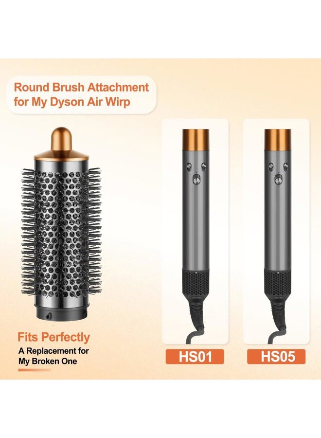 PUREGUST Round Brush Attachment for Dyson Air wrap Oval Round Volumizing Brush for Dyson Airwrap Accessories, Gold - Image 5