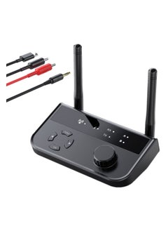 SYOSI SYOSI, Bluetooth 5.3 Audio Adapter, 2 in 1 Bluetooth Wireless AUX Receiver 1 Drag 2 for TV, Wireless Music Transmitter for Headphones Speakers, Car, Home Stereo System  - Image 1