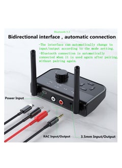 SYOSI SYOSI, Bluetooth 5.3 Audio Adapter, 2 in 1 Bluetooth Wireless AUX Receiver 1 Drag 2 for TV, Wireless Music Transmitter for Headphones Speakers, Car, Home Stereo System  - Image 2