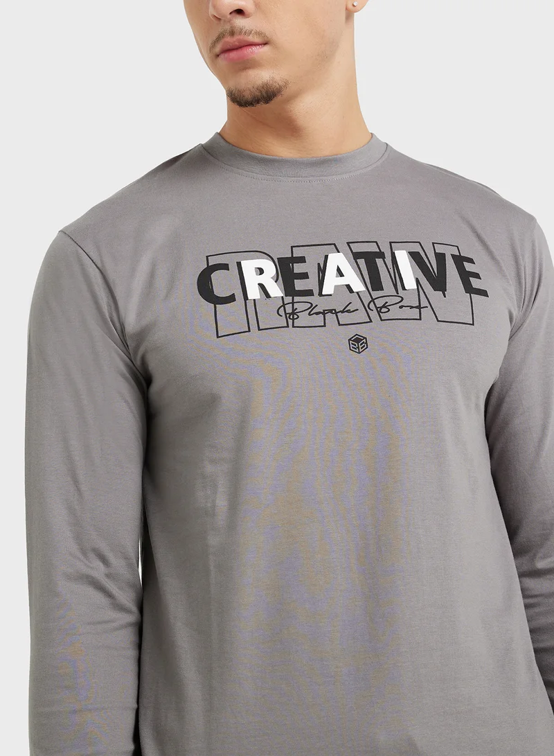 Seventy Five Basics Graphic Long Sleeve T-Shirt