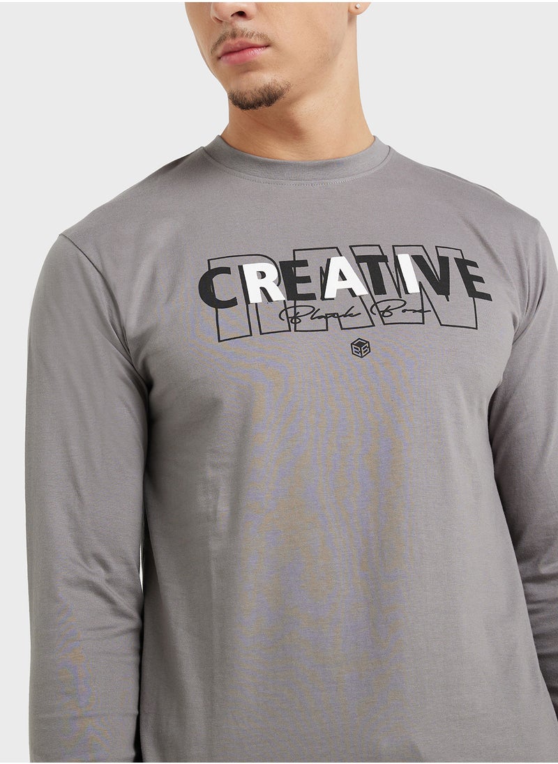 Seventy Five Basics Graphic Long Sleeve T-Shirt  - Image 3
