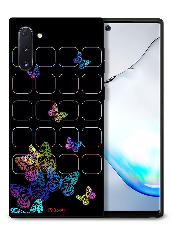 Tolwak Samsung Galaxy Note 10 Protective Case Cover Colorful Butterflies - Image 1